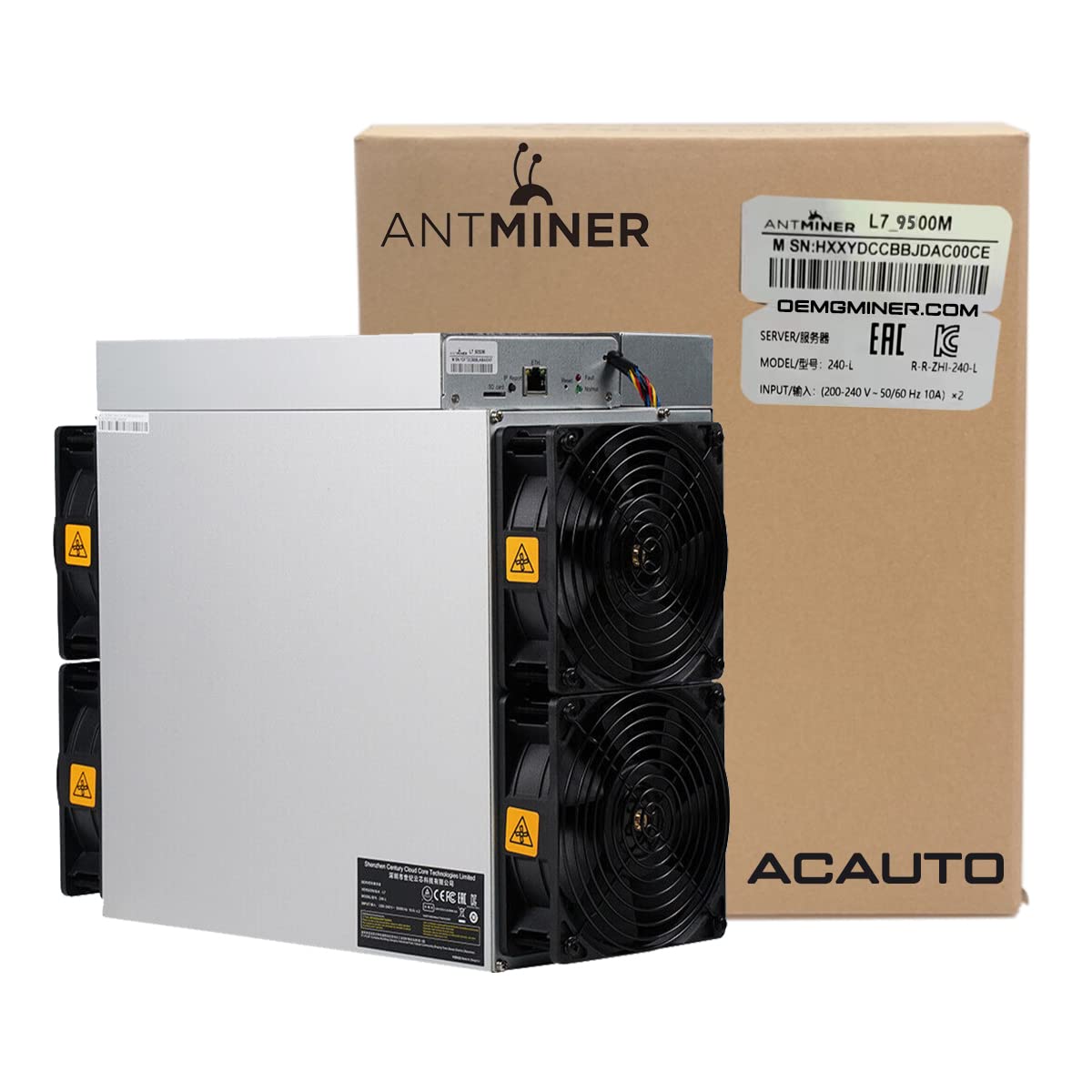 Bitmain Anminer L7 (8.8Gh) 3425W Crypto Miner