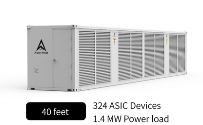 40ft Air-Cooling Bitcoin Mining Container - 324 Miners - 1.4 MW Power Load